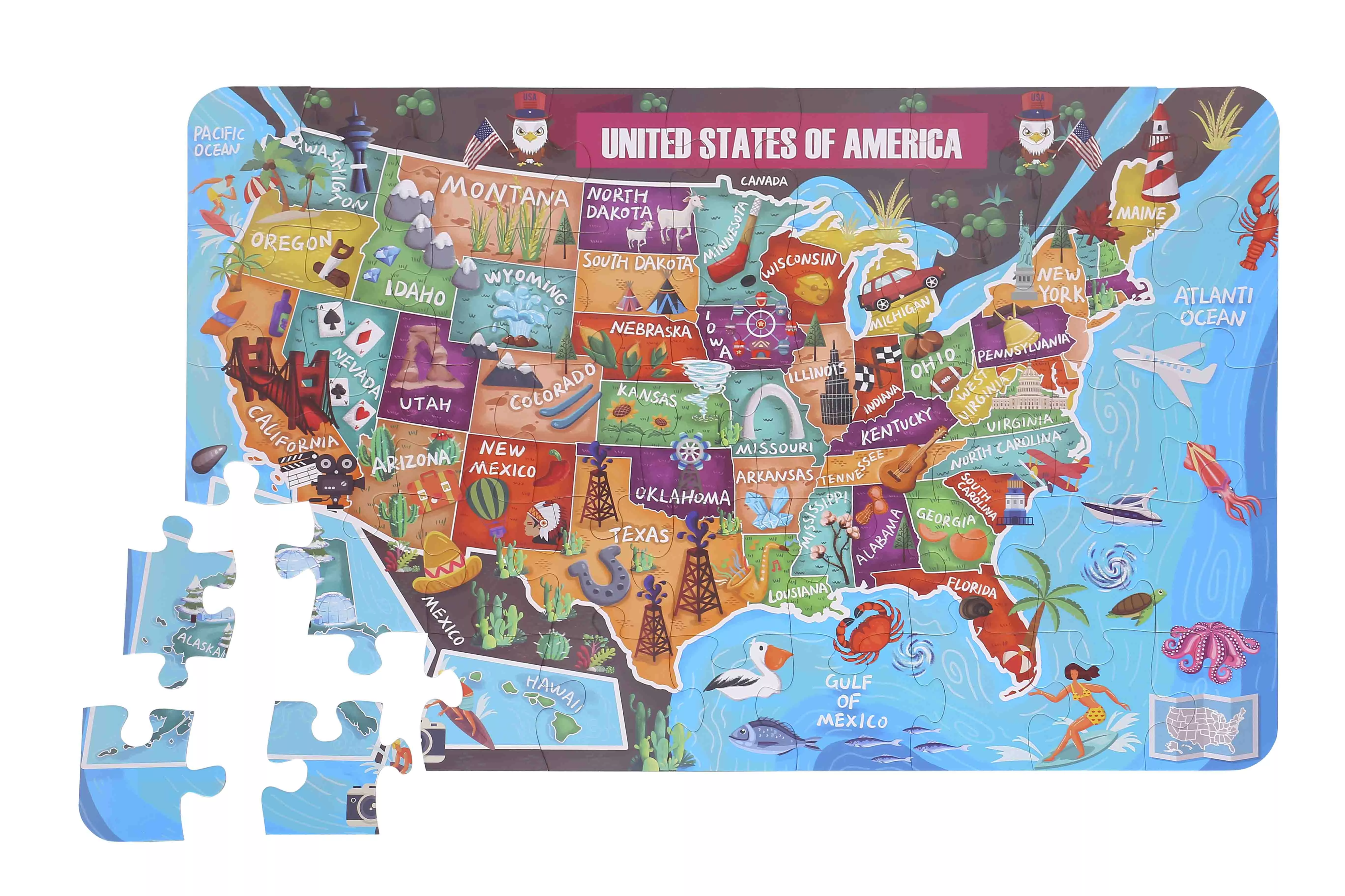 Map of the U.S.A. Floor Puzzle