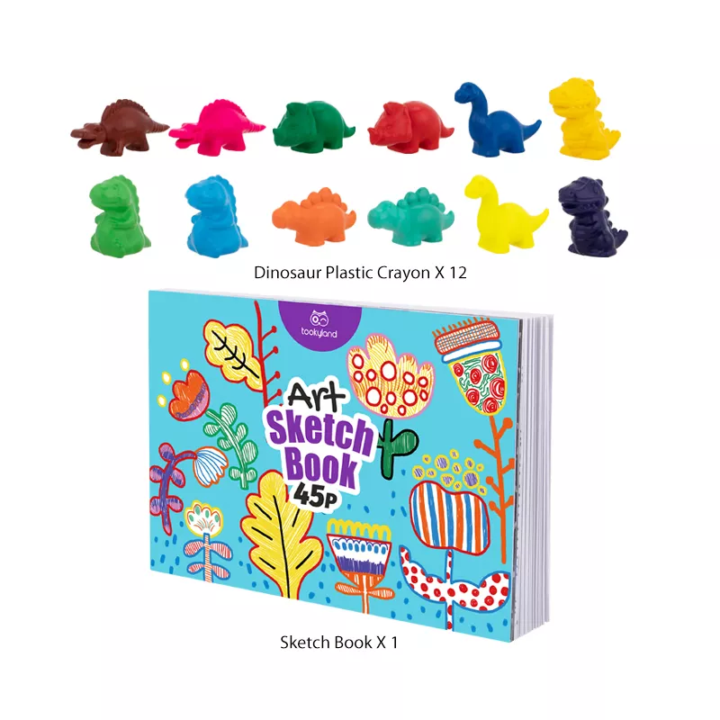 Plastic Crayon Paint Kit-Dinosaur&nbsp;