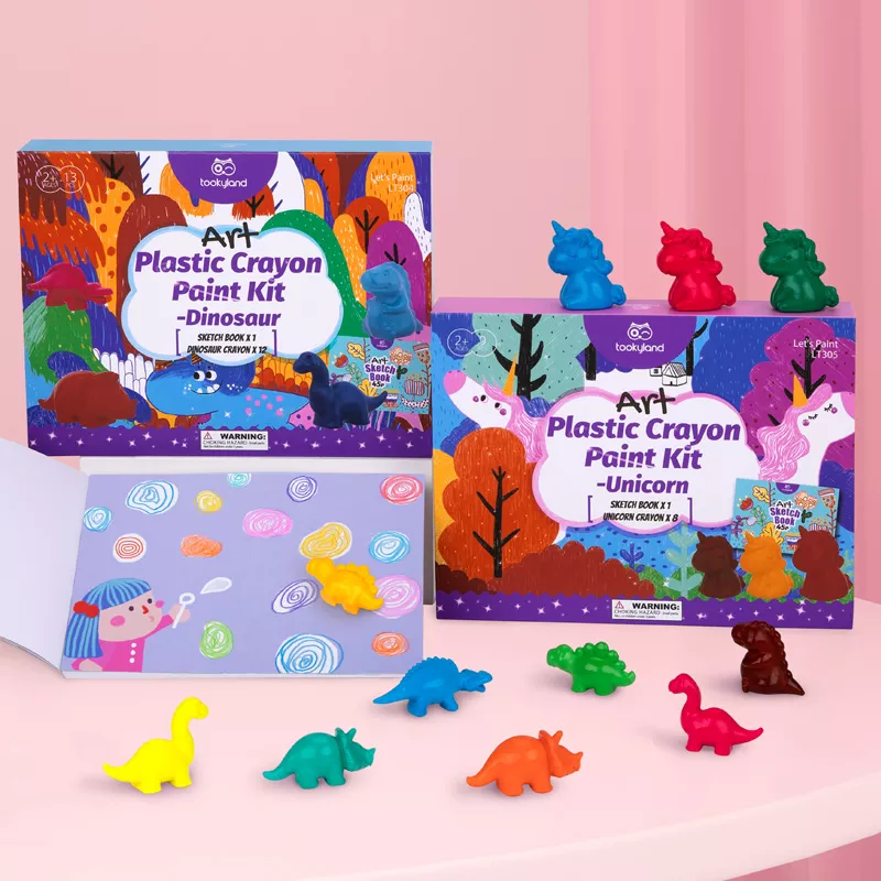 Plastic Crayon Paint Kit-Unicorn