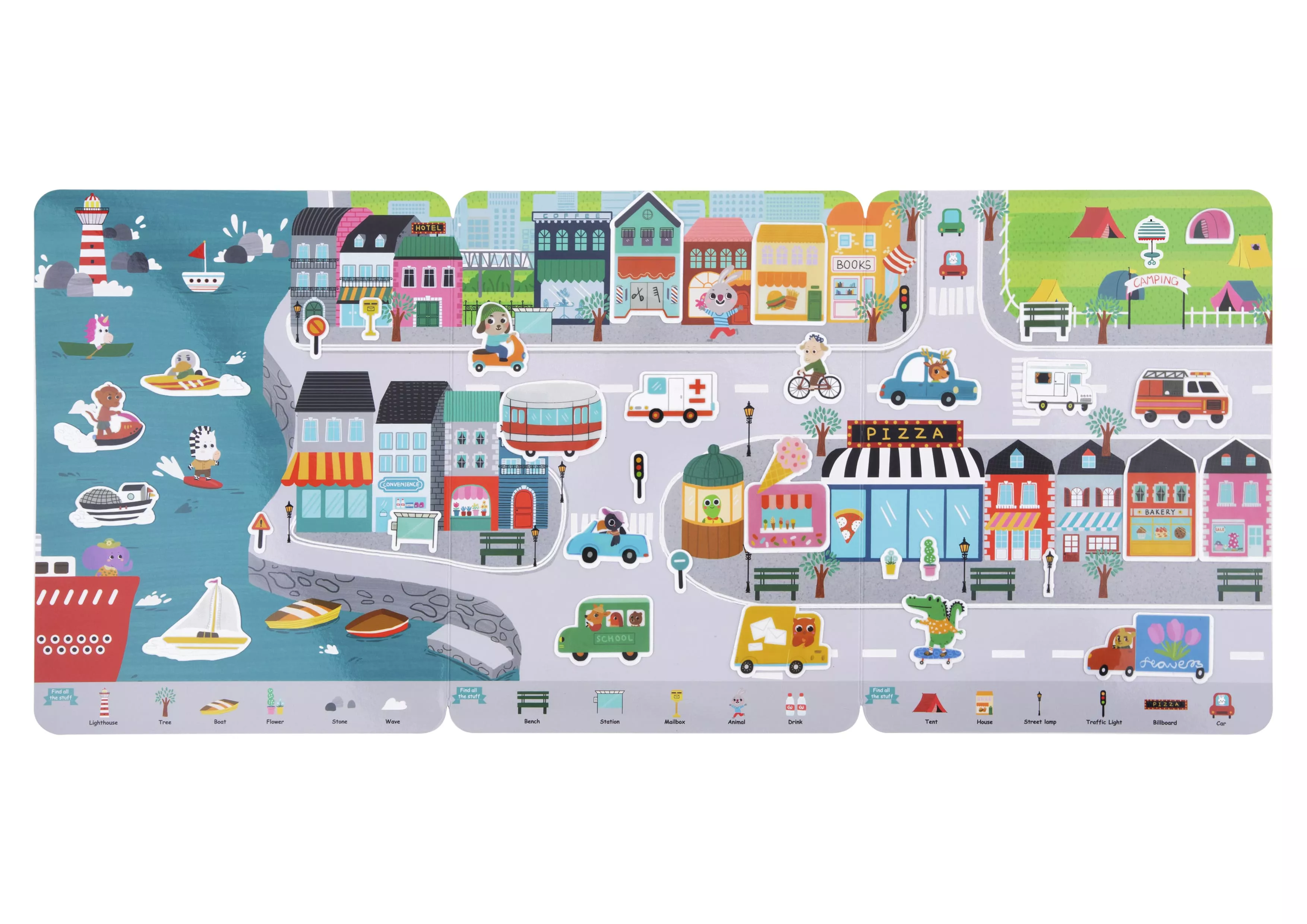 Silione Sticker Book-Busy City