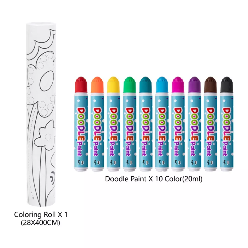 Doodle Paint Roll Map Art Kit