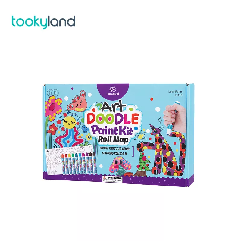 Doodle Paint Roll Map Art Kit