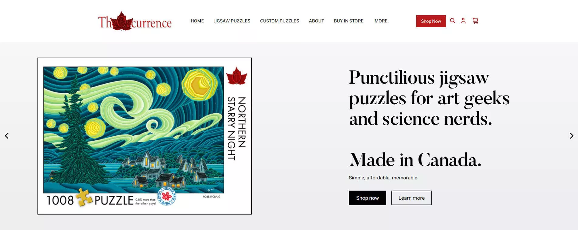 The Occurrence Canadian-Made Jigsaw Puzzles