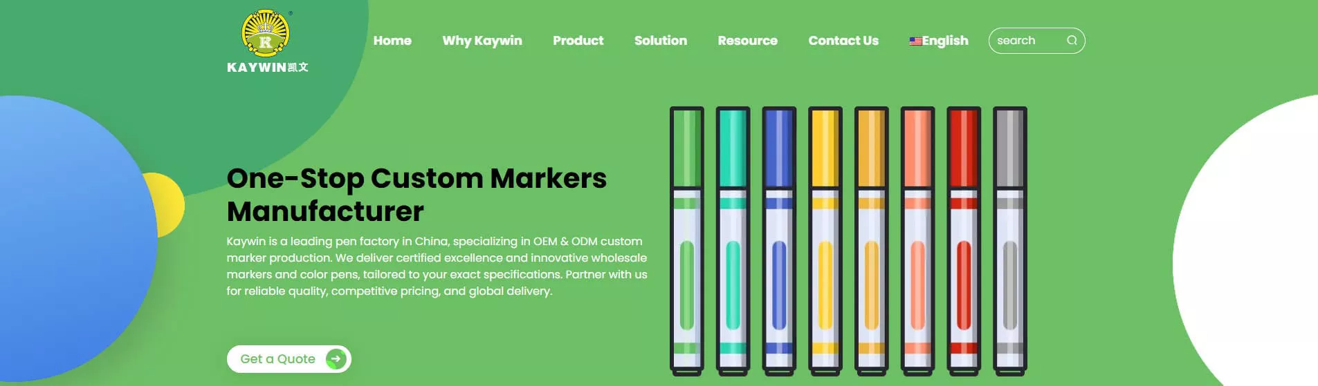 Kaywin custom marker pen manufacturer and OEM factory