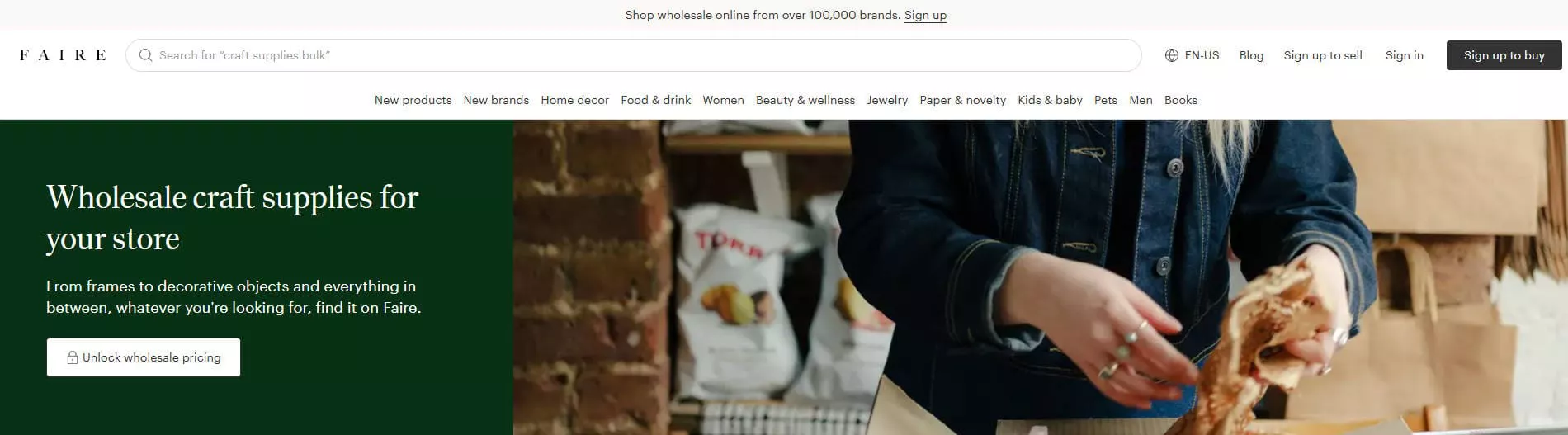 Faire Wholesale Marketplace for Craft Brands and Retailers