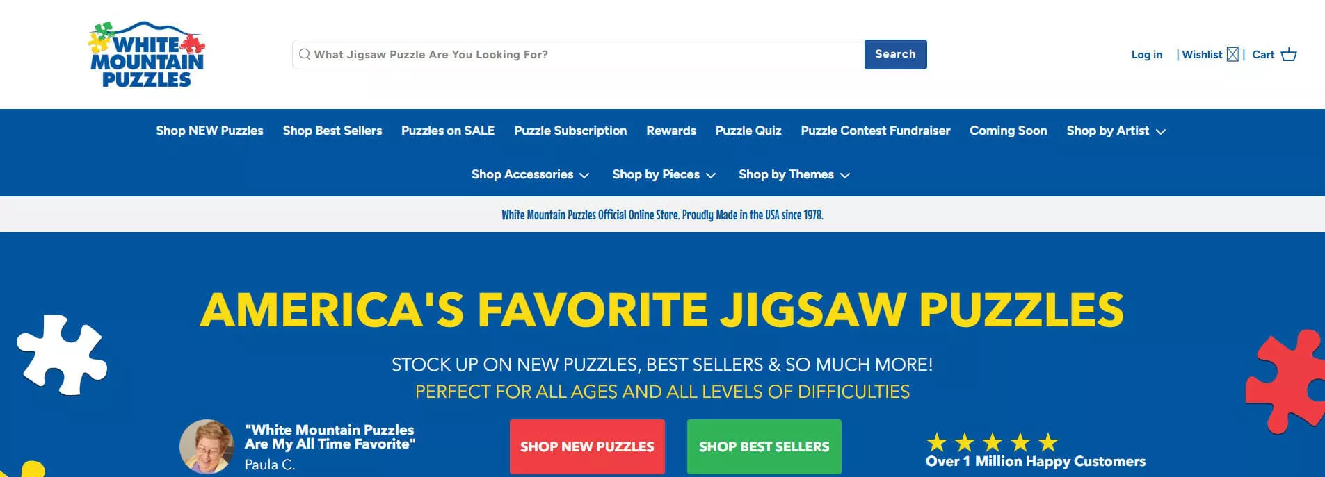 Top Jigsaw Puzzle Manufacturers in the USA - White Mountain Puzzles