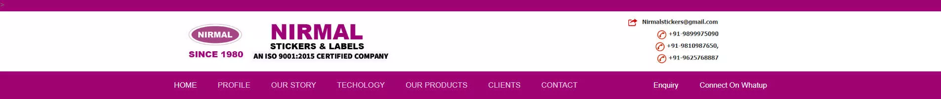 Nirmal Stickers & Labels - Sticker and Label Manufacturer in Delhi, India