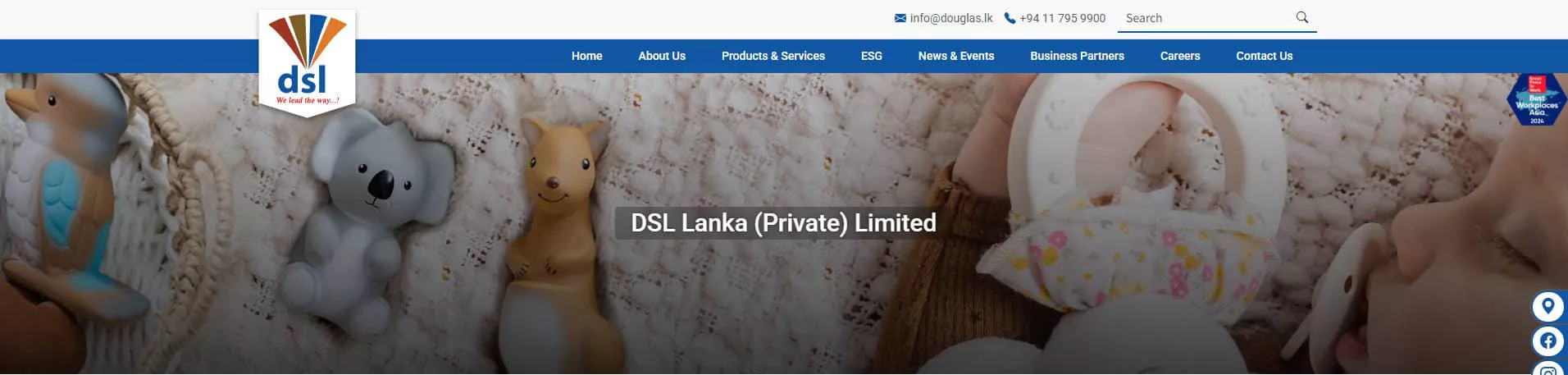 DSL Lanka organic rubber and soft baby toy manufacturer in Sri Lanka
