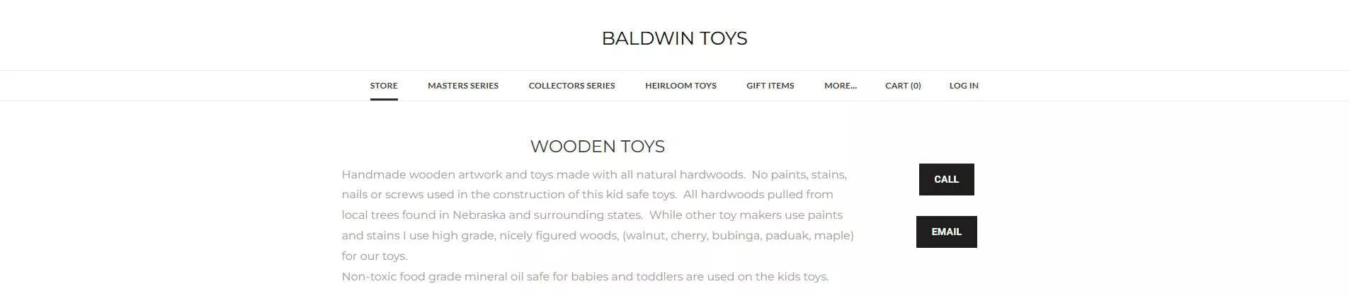 Baldwin Toys handmade wooden toy maker